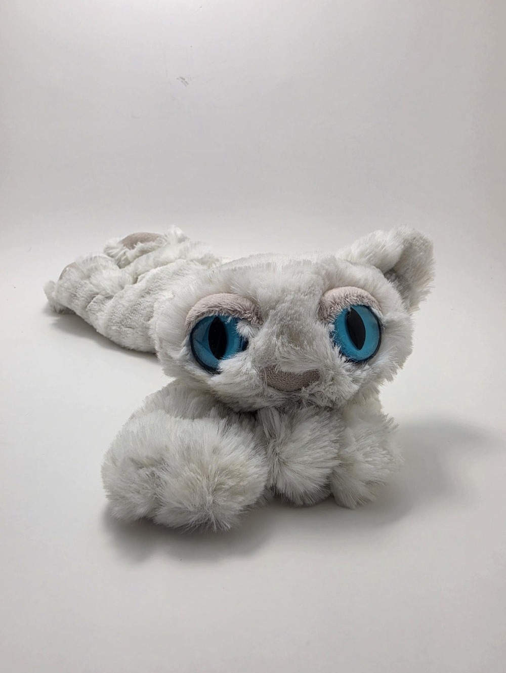 Manhattan Toy Company Lavish Lanky Cat White Gray Plush Soft Floppy